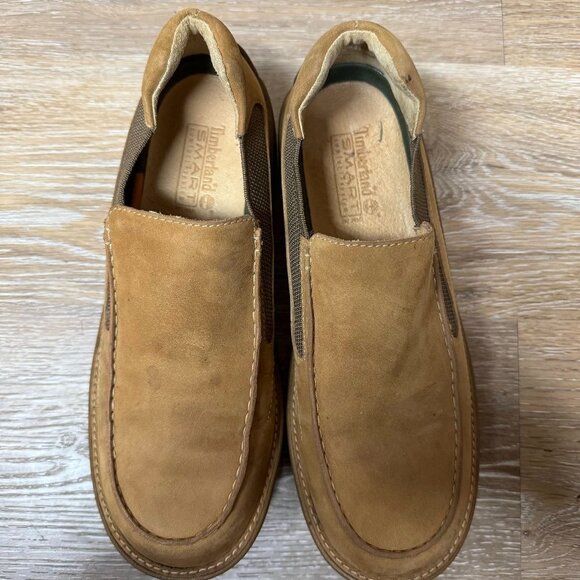 Timberland Smart Comfort System Tan Leather Slip On Women’s Size 7.5 - Picture 2 of 6